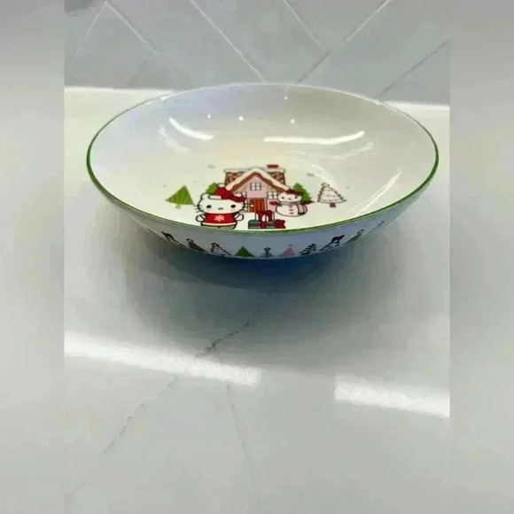 Hello Kitty Christmas Gingerbread House Ceramic Bowl 46oz // 6 AVAILABLE! - Picture 3 of 4